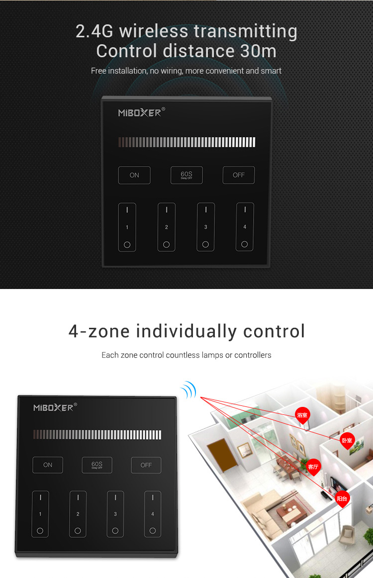 MI SINGLE REMOTE WALL B1-B BLACK - Слика 8