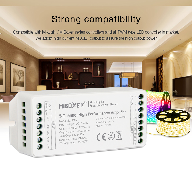 MI LIGHT 5 Channel High Performance AMPLIFIER, PA5 - Слика 8