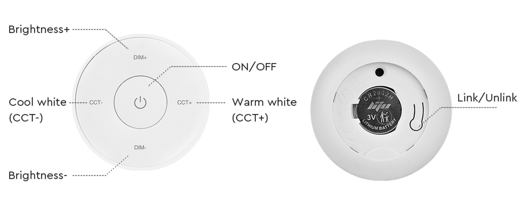MI REMOTE, Zidni, okrugli, K2S-B, Crni - Слика 3