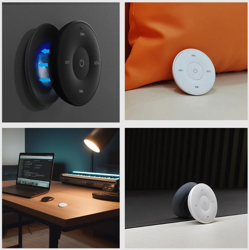 MI REMOTE, Zidni, okrugli, K2S-B, Crni - Слика 6