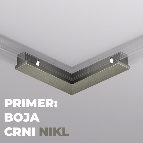 LT12P1 UGAONI KONEKTOR ZA SOLVO ŠINU, CRNI NIKL - Слика 2
